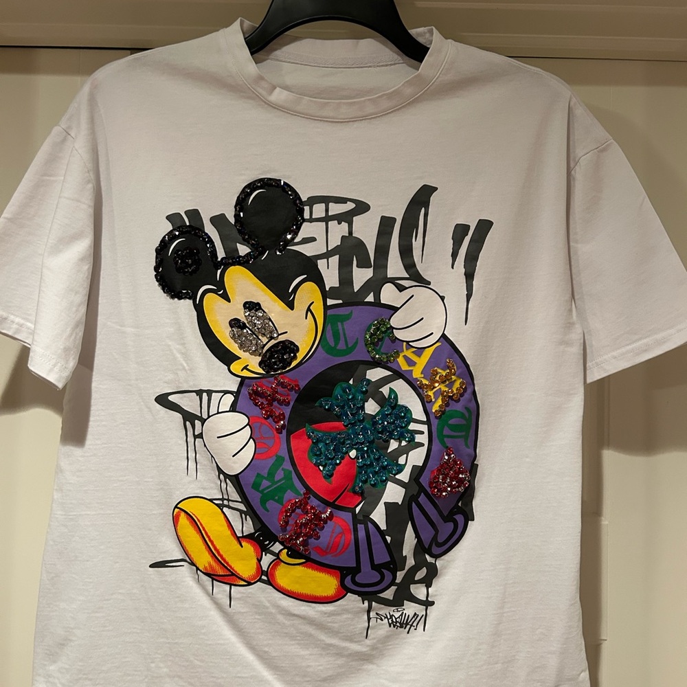 Mickey Mouse Rhinestone And Sequin Embellished St… - image 6